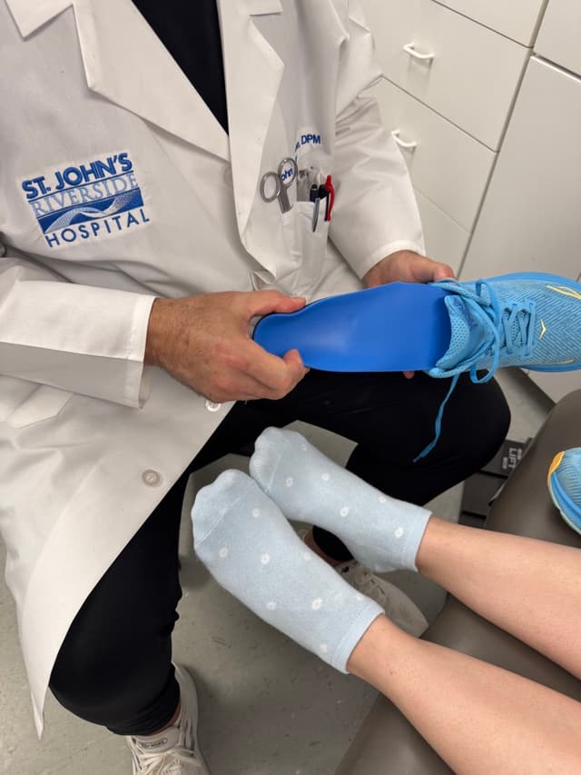 Custom orthotic device for flat feet in Yonkers, NY